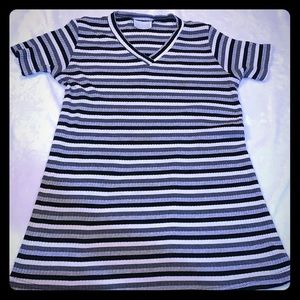 Dan Howard Maternity Striped Short Sleeve Shirt